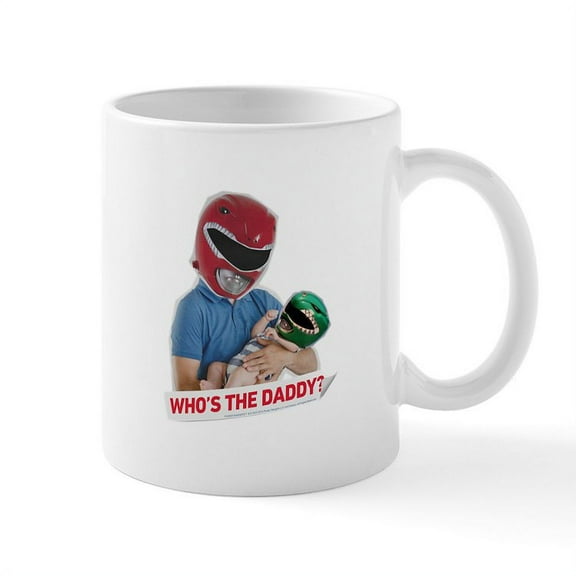 CafePress - Power Rangers Who's The Daddy? - 11 oz Ceramic Mug - Novelty Coffee Tea Cup