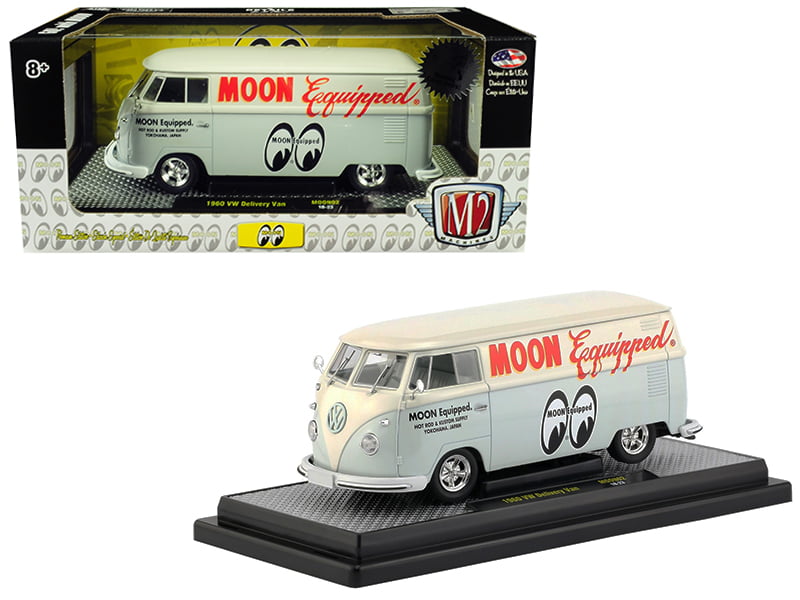 M2 Machines by M2 Collectible Moon 1960 VW Double Cab Truck USA Model 1:64 Scale MJS10 18-40 White/Yellow/Black Details Like NO Other! 