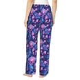 thumbnail image 3 of Daiia Blue Skull Rose Women's Sleep Pant with Pockets and Drawstring,Pajama Pants-Large, 3 of 9