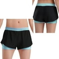 thumbnail image 1 of Runhomal Kids Girls Lightweight Double-Layer Quick-dry Workout Shorts Football Training Sports Shorts Bottoms Light Blue 10, 1 of 6
