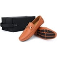 thumbnail image 3 of Mio Marino Men's Casually Suave Leather Penny Loafers, 3 of 7