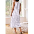 thumbnail image 3 of Ekouaer Women's Nightgowns Long Sleeveless Night gown with Pockets Soft Ladies Nightdress, 3 of 7