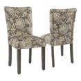 thumbnail image 1 of HomePop Fabric Floral Pattern Parsons Chairs in Brown/Gray (Set of 2), 1 of 12
