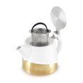 thumbnail image 2 of Harper Gold Dipped Ceramic Teapot & Infuser by Pinky Up, 2 of 8