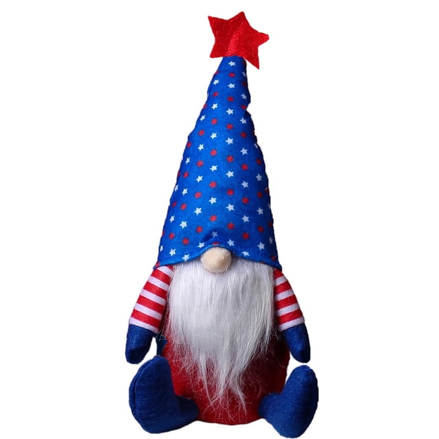 Xihbxyly Muñeco de Gnomo Patriótico, Decoración Del Hogar Del Día de La Independencia, Adorno de Guardián de La Suerte, Diseño Artesanal, Encantador Estante para Sofá, Ambiente Agradable, Tamaño 31 X