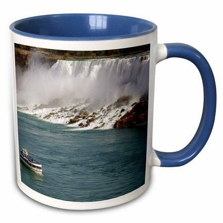 3dRose Canada, Ontario, Niagara Falls. Maid of the Mist boat-CN08 LSE0001 - Lynn Seldon - Two Tone Blue Mug,