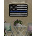 thumbnail image 3 of Blue American Flag Outdoor TV Cover 30 to 32 Inch Weatherproof, Black White Stripe US Flag Retro Wooden 600D Oxford TV Covers with Waterproof Zipper, Outside Flat TV Screen Protector 30"Wx19"Hx4.5"D, 3 of 7