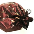 thumbnail image 3 of Wrapables® Beautiful Embroidered Silk Travel Bag for Lingerie & Shoes - Burgundy, 3 of 4