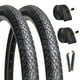 thumbnail image 1 of Juego de neumáticos para bicicleta Hycline, 26 x 2,125 pulgadas, plegables, con paredes negras, 1 of 7