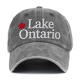 thumbnail image 2 of Lake Ontario Baseball Hat Unisex Adjustable Dad Cap Classic Embroidered Lettering Cotton Sun Hat Great Lakes Casual Outdoor Headwear, 2 of 6