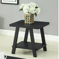 thumbnail image 3 of Xukmct Rectangle End Table with Bottom Shelf, Wood Side Table for Living Room, Office, Black, 3 of 5