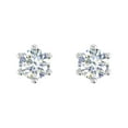 thumbnail image 3 of 0.60 Carat 6-Prong Diamond Stud Earrings in 14K White Gold, 3 of 4