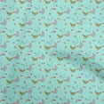 thumbnail image 1 of oneOone Georgette Viscose Turquoise Green Fabric Birds Rooster Sewing Craft Projects Fabric Prints By Yard 42 Inch Wide, 1 of 4