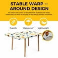thumbnail image 4 of Spring Butterfly Dragonfly Table Cloths for 5 Foot Rectangle Tables, Beige Botanical Floral Rustic Patio Waterproof Elastic Fitted Tablecloths, Washable Rectangular Table Cover for Camping, 4 of 8