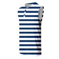thumbnail image 4 of Mens Tank Top Casual Loose Striped Sleeveless V Neck T Shirts Summer Outings Comfortable Breathable Vests Dark Blue L, 4 of 5