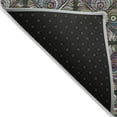 thumbnail image 4 of 8' X 10' Fern Green Purple And Teal Blue Medallion Washable Indoor Outdoor Area Rug, 4 of 5