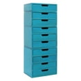 thumbnail image 2 of Blue Wooden Drawer Organizer Set - 4-Piece Stackable Storage Cabinets (1-4 Drawers) - for Office/Home/Bathroom, 2 of 14