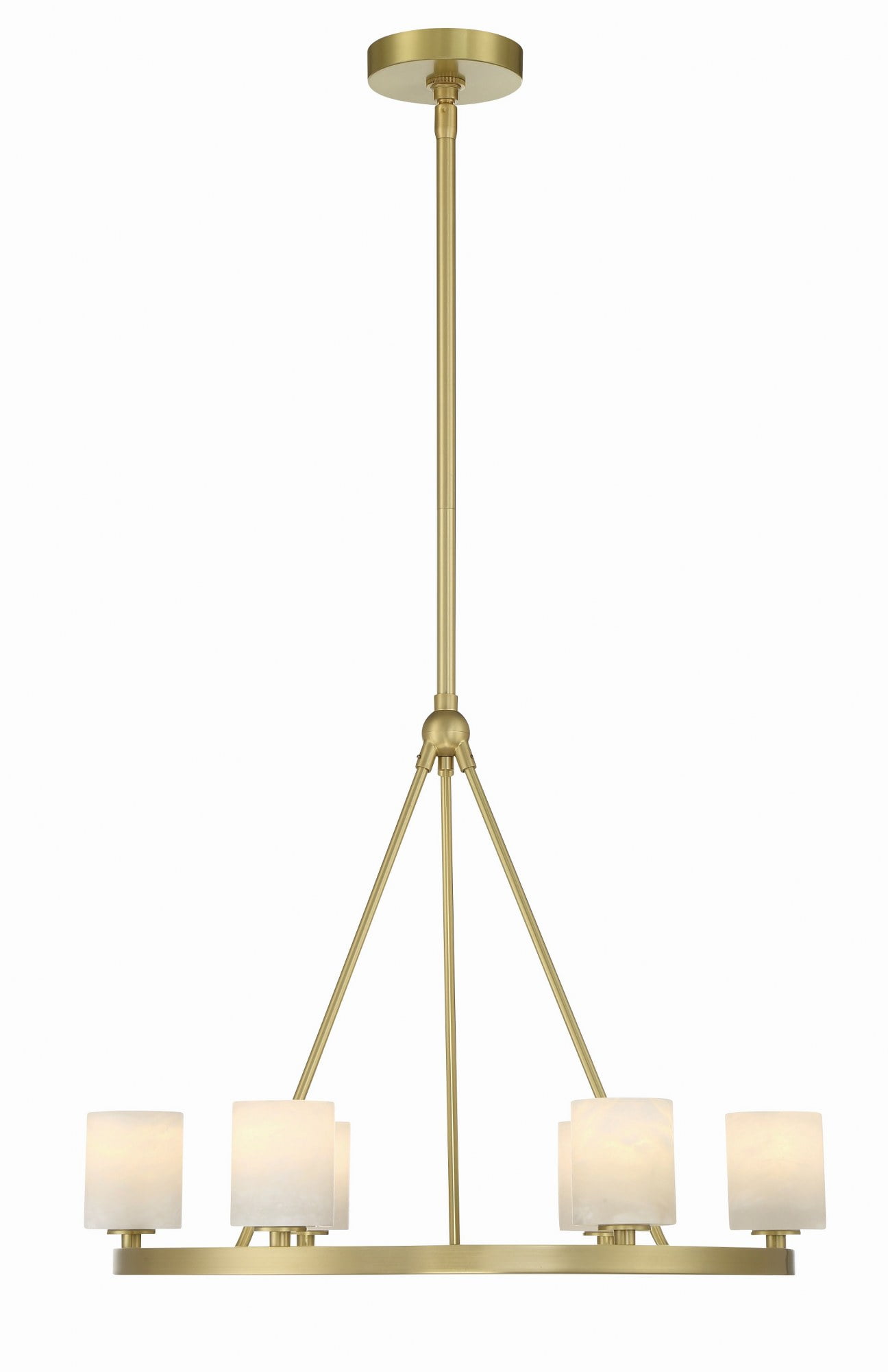 Crystorama Aragon 6 Light Soft Brass Chandelier - 22.75"W x 18"H x 24"D