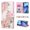 F, variant on Becova Flip Wallet Case for Apple iPhone 18 Pro, Stylish Floral Embossed Protective Cards Slots Stand Anti-Scratch Hand Strap Protective Phone Cover for Women Girls