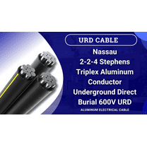 150' 2-2-4 Stephens Triplex Aluminum URD Direct Burial Cable 600V