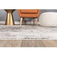 thumbnail image 3 of Distressed Oriental Border Area Rug 6' 6" Round Gray, 3 of 3