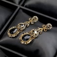 thumbnail image 6 of Grofry 1 Pair Retro Shining Rhinestones Inlaid Drop Earrings Sparkling Chandelier Wedding Bridal Long Dangle Earrings Jewelry Gift, 6 of 8