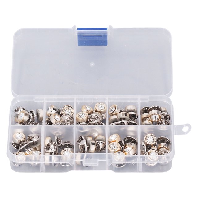 Botones de broche de seguridad, 3 cajas, botones de broche, alfileres para camisa, botones de broche para mujer, durabilidad probada en el tiempo