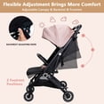 thumbnail image 4 of AJONALAA Foldable Baby Stroller with Wheels,Mosquito Net,Storage Basket,Adjustable Backrest/Canopy,Cup Holder(Pink), 4 of 11