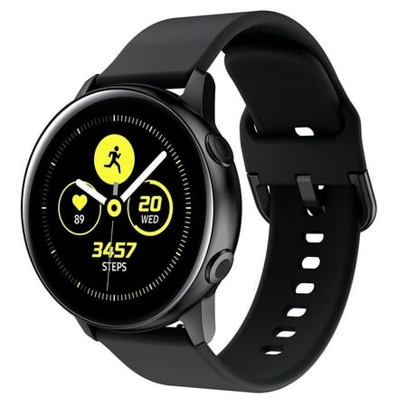 Grosgrain Watch Strap - Sports Soft Silicone Replacement Band Strap for Samsung Galaxy Watch active