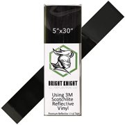 Bright Knight Reflective Motorcycle Helmet Safety Tape Decal Sticker Kit DYI (Black, 5x30)