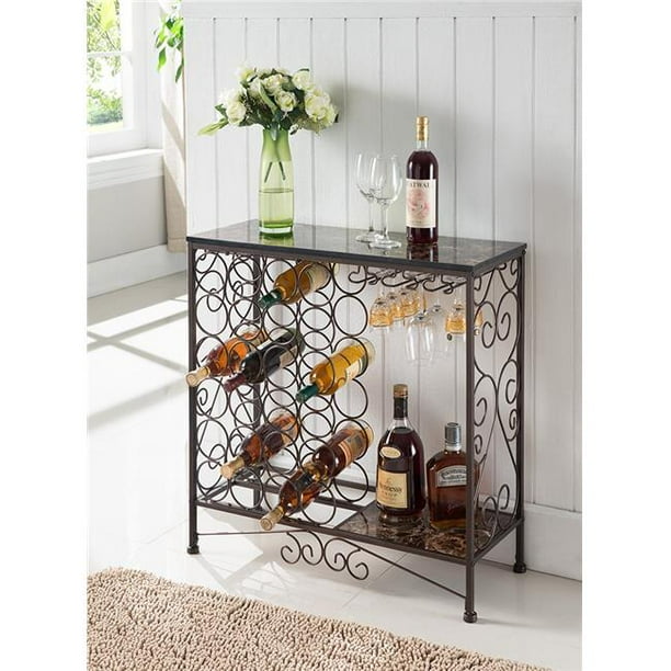 KB WR1349 30 x 30 x 12 in. Metal Storage Wine Rack Bronze