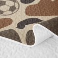 thumbnail image 5 of Manfei Retro Camouflage Quilt King, Contemporary Art Camo Soccer King Coverlet Set, Dark Khaki, 3 Pieces, 1 Bedspread and 2 Pillowcases, 5 of 7