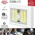 thumbnail image 2 of RCA - Applique Murale avec Interrupteur Sans Fil, 4 COBLED, 400 Lumens, Blanc, 2 of 2