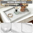 thumbnail image 3 of Natural Marble Tray for Bathroom & Vanity, 11.8 x 7.8 x 1.2 inch Decorative Stone Organizer with Non-Slip Feet, Luxury Countertop Tray for Perfume, Jewelry, Candles & Home Decor, Carabinieri, 3 of 7