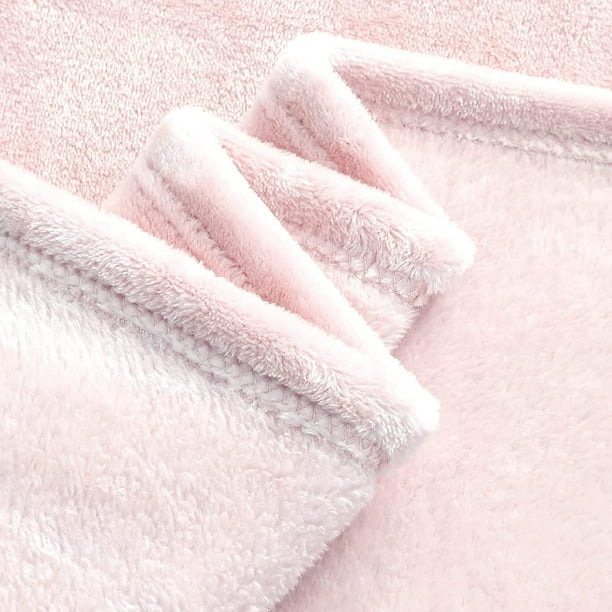 Iguohao Fleece Blanket Queen Size 90x90 Pink Plush Fuzzy Lightweight Throw Super Soft Microfiber Flannel Nap Blankets For Couch Bed Sofa Ultra Lu