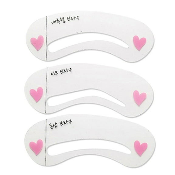 AQRS 3Pcs Eyebrow Stencil Molds Soft Professional Makeup Tool Assistant Eyebrow Stencils for Home