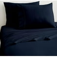 thumbnail image 3 of Queen Fitted Sheet with 2 Pillowcases 1000-TC Egypt Cotton 15" Deep Pockets 3-PC Set - Navy Blue, 3 of 7