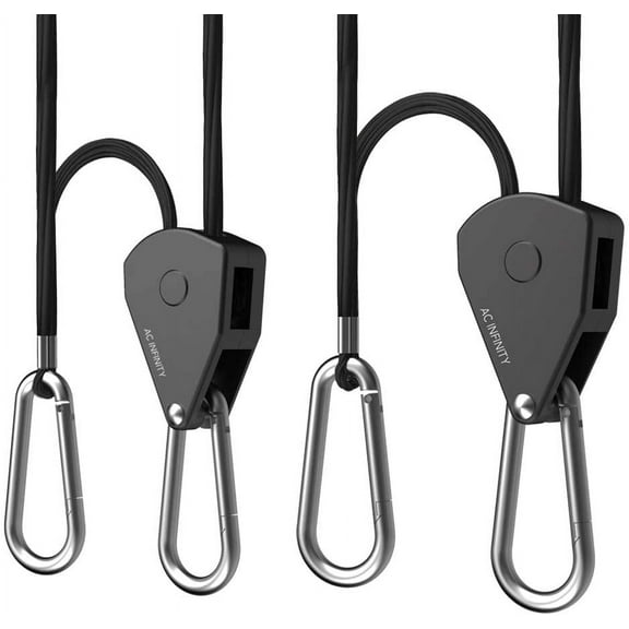 AC Infinity Heavy-Duty Adjustable Rope Clip Hangers - 1 Pair
