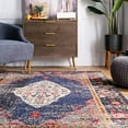 thumbnail image 3 of nuLOOM KKCB26B Faded Oriental Eva Runner Rug, 2` 6" x 12`, Navy, 3 of 5