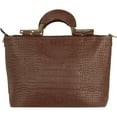 thumbnail image 2 of Women's Samba Over The Shoulder Leatherette Satchel Carrying Hand Bag with Shoulder Strap [Croc Skin Design], 2 of 7
