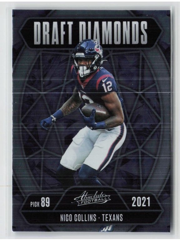2025 Panini Absolute Football Draft Diamonds DD-NCS Nico Collins Texans Football Card