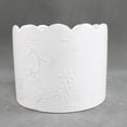 thumbnail image 3 of Set of 3 Scallop Wild Flower Ceramic Pots, 3 of 4