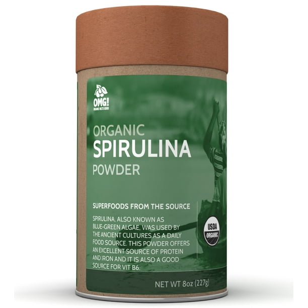OMG! Organic Meets Good, Spirulina Powder, 8 Oz