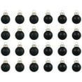 thumbnail image 2 of Northlight Shiny and Matte Glass Ball Christmas Ornaments - 1" (25mm) - Black - 24ct, 2 of 6