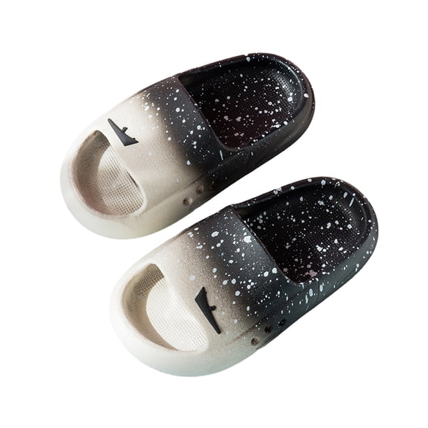 Qarigey Sandalias antideslizantes para el hogar para niños con sandalias suaves y cómodas de PVC para interiores y exteriores, sandalias para Calzado Barco negro degradado 28/29 yardas