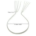 thumbnail image 4 of 1 Pc Diadema de Moda con Borlas de Rhinestone de Cuatro Filas para Mujeres y Niñas en Tono Plateado, 4 of 6