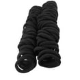 thumbnail image 1 of 100 Uds. Lazos para el cabello, banda elástica negra sin costuras para el cabello, coleta para cabello grueso y rizado, 1 of 11