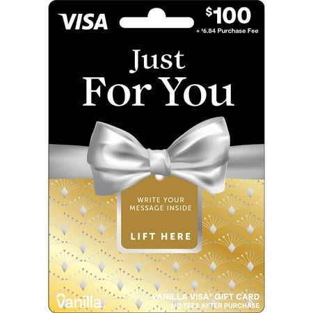 Vanilla® Visa® $100 Gold Bowtie Gift Card (Plus $6.84 Purchase Fee)