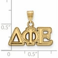 thumbnail image 2 of Ss/Gold Plated Sterling Silver With Gp Logoart Delta Phi Epsilon Small Pendant (15 X 22) Made In United States gp002dph, 2 of 5