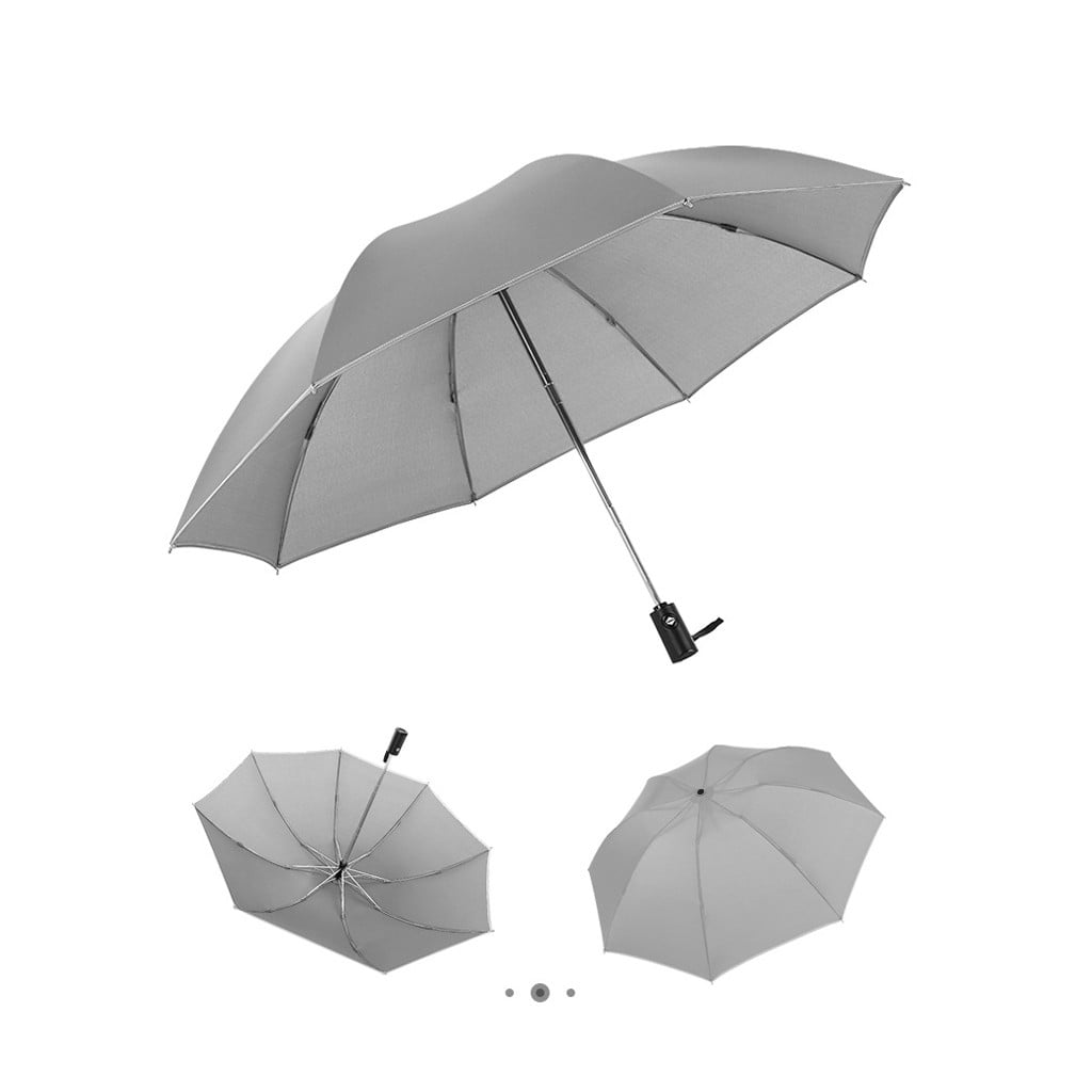 Windproof Compact Travel Umbrella with Sun Protection Auto Open Close-Folding Parasol 